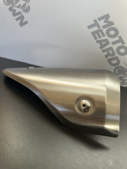 TRIUMPH SPEED TRIPLE 1050 RIGHT HAND EXHAUST GUARDS HEAT GUARDS OEM 2011-2015