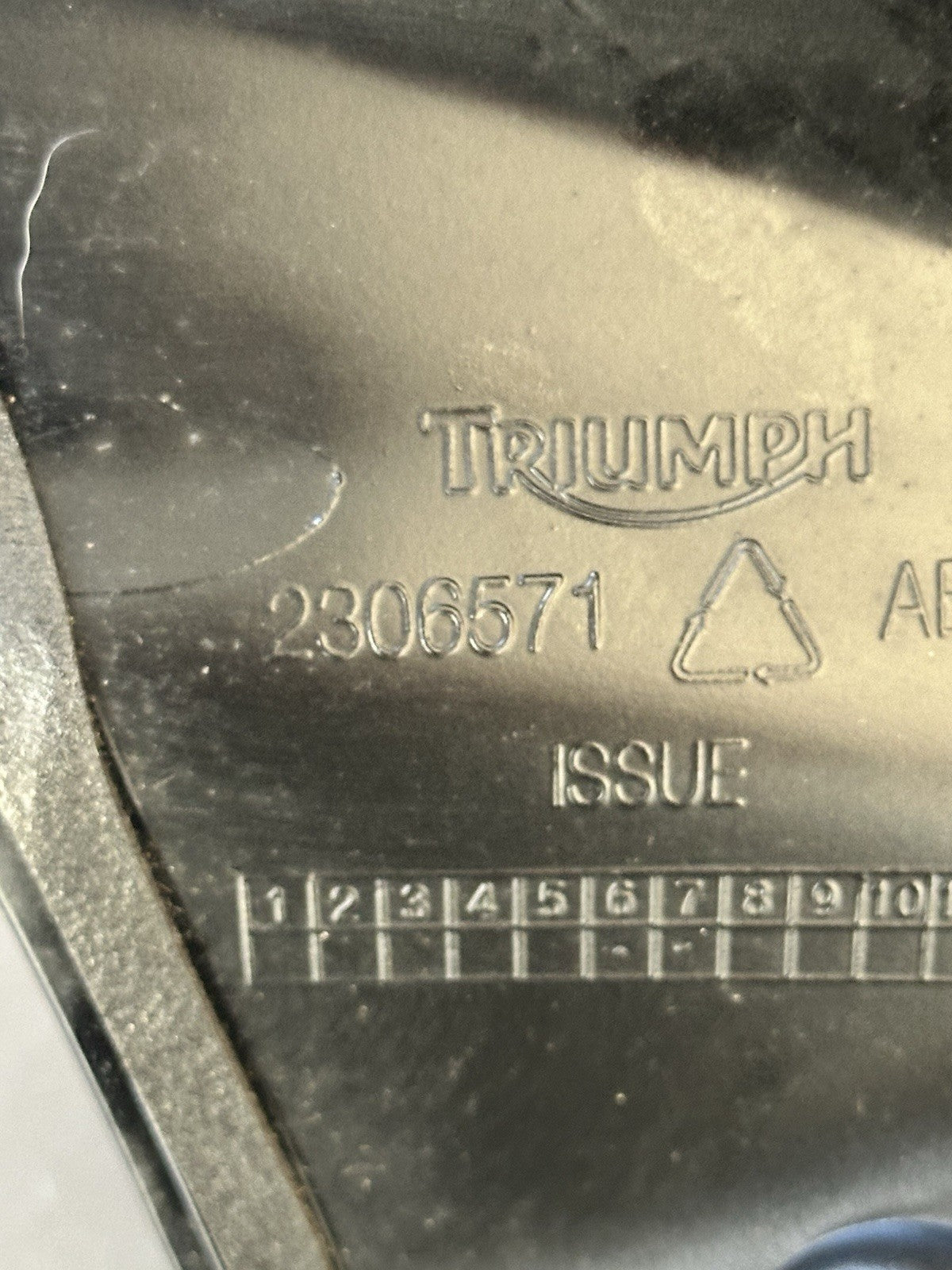 Triumph Speed Triple 1050 Black Fuel Tank Fairing Cover T2306571 2011-2015 OEM